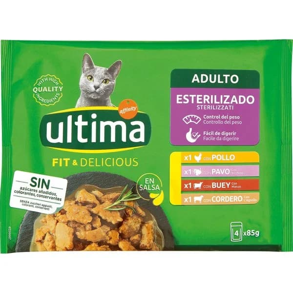 Comida Húmeda Gatos Carne Fit & Delicious - 0.34 kg - Imagen del producto en Findit