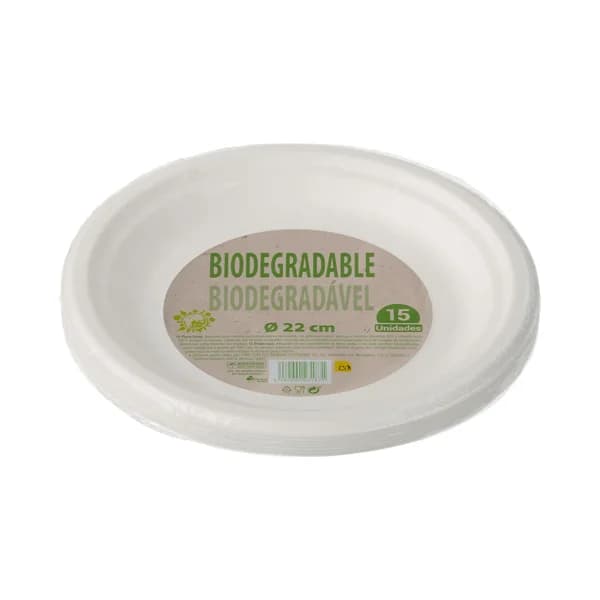 Plato llano biodegradable Bosque Verde - 14.95 ud - Imagen del producto en Findit
