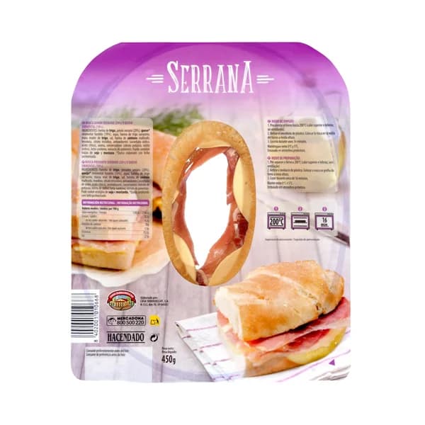 Rosca jamón serrano y queso emmental Hacendado - 0.45 kg - Imagen del producto en Findit