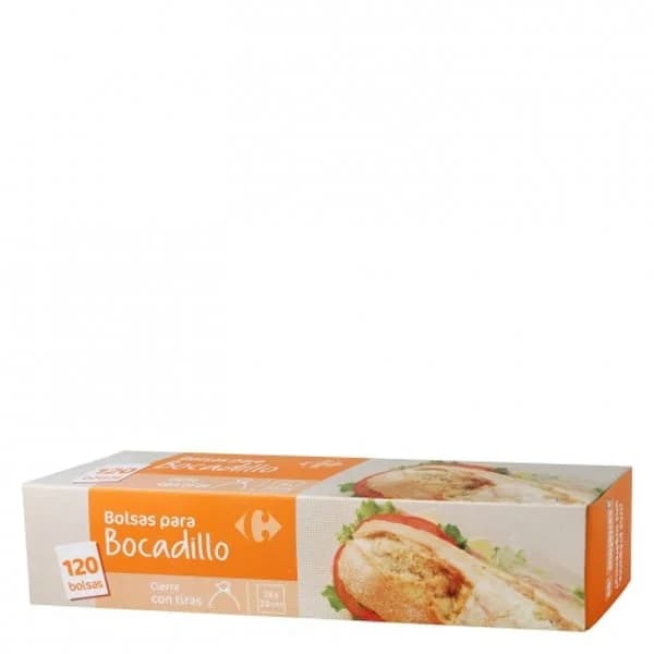 Bolsas para bocadillo Carrefour Expert 120 ud. - 112.5 ud - Imagen del producto en Findit