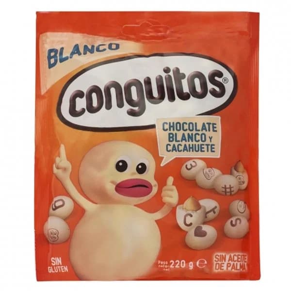 Grageas de cacahuete con choco blanco CONGUITOS, bolsa 220 g - 0.22 kg - Imagen del producto en Findit