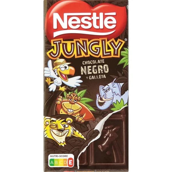 Chocolate jungly negro NESTLE, tableta 125 g - 0.13 kg - Imagen del producto en Findit