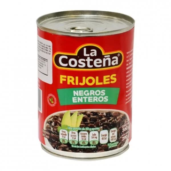 Frijoles negros enteros La costeña lata 560 g - 0.29 ud - Imagen del producto en Findit