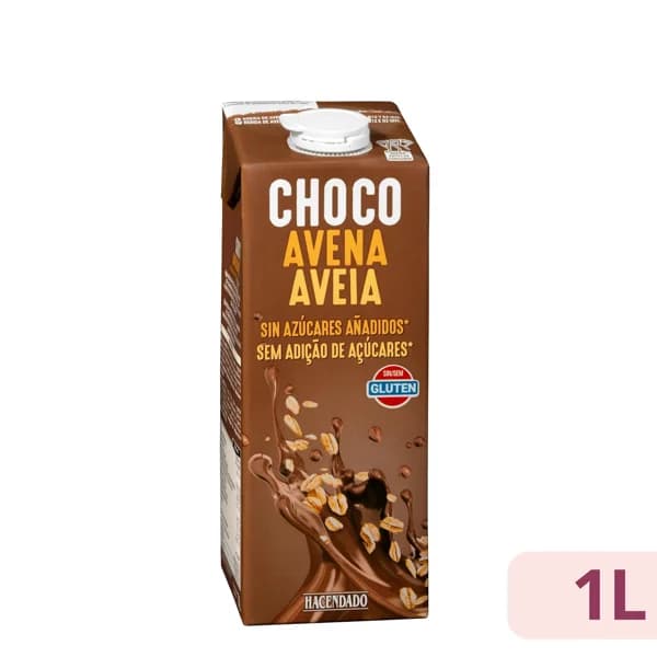 Bebida de avena con chocolate sin azúcares añadidos Hacendado - 1 l - Imagen del producto en Findit