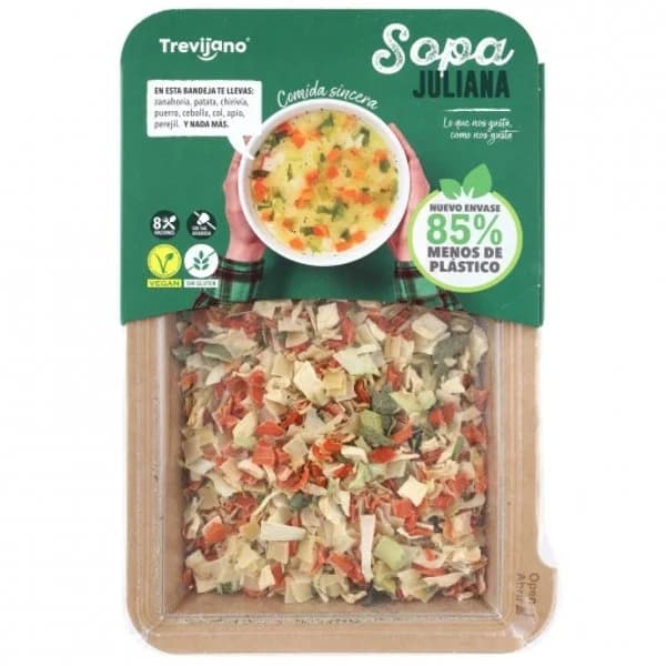 Sopa juliana deshidratada Trevijano bandeja 100 g - 0.1 ud - Imagen del producto en Findit