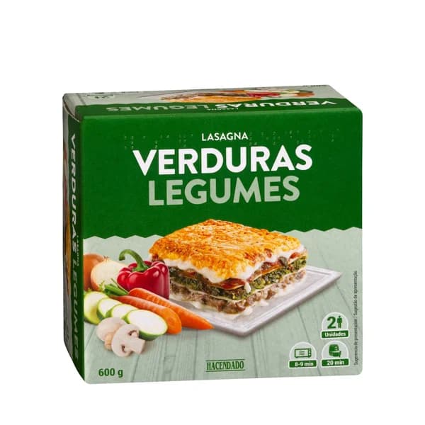 Lasaña de verduras Hacendado ultracongelada - 0.6 kg - Imagen del producto en Findit