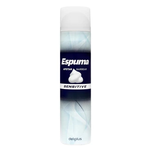 Espuma de afeitar Sensitive Deliplus manteca de cacao - 0.3 l - Imagen del producto en Findit