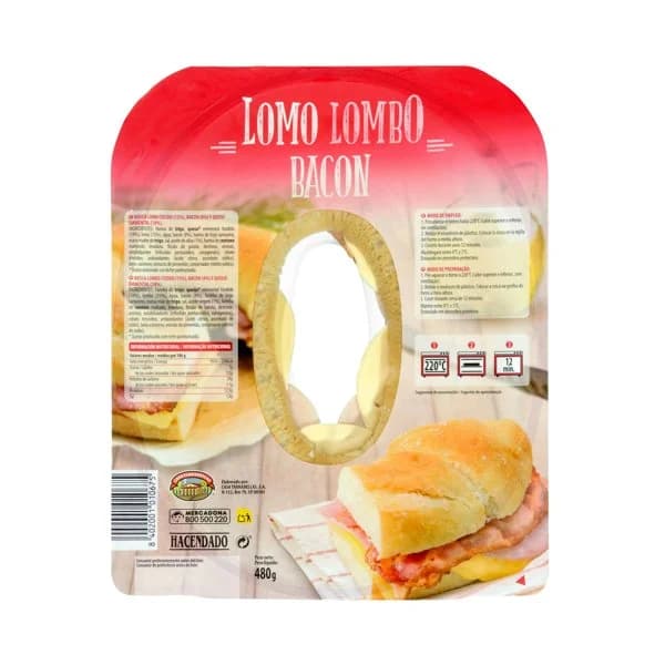 Rosca lomo bacón y queso emmental Hacendado - 0.48 kg - Imagen del producto en Findit
