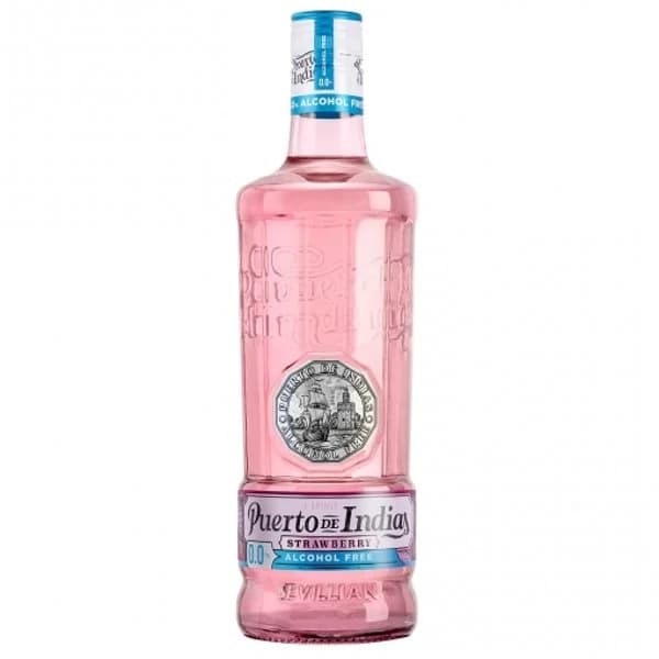 Ginebra Puerto de Indias strawberry 0,0 sin alcohol 70 cl. - 0.7 l - Imagen del producto en Findit