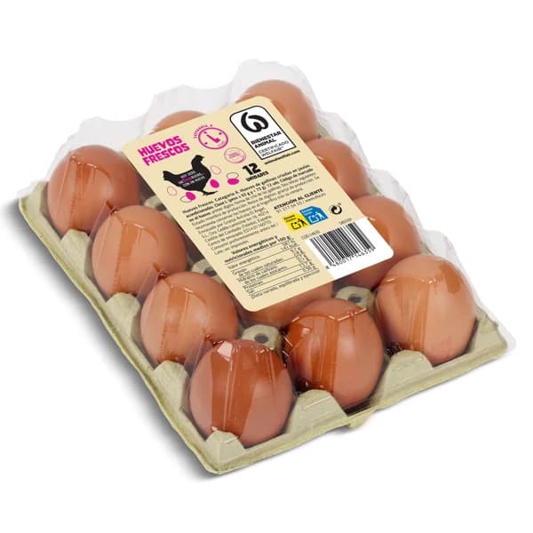 Huevos frescos categoría A clase L Dia bandeja 12 unidades - 12 ud - Imagen del producto en Findit