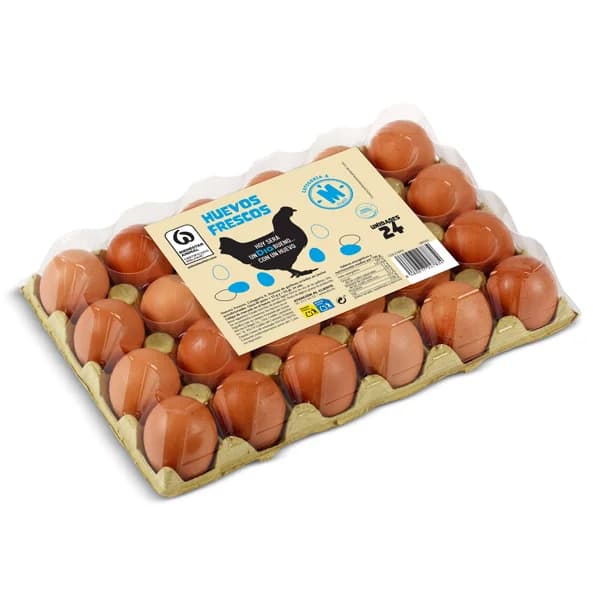 Huevos frescos categoría A clase M Dia bandeja 24 unidades - 23.95 ud - Imagen del producto en Findit