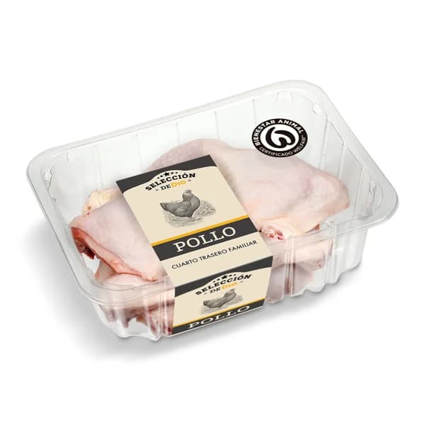 Cuarto trasero de pollo formato familiar Selección de Dia bandeja 1.5 Kg aprox. - 1.5 kg - Imagen del producto en Findit