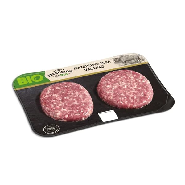 Hamburguesa de vacuno ecológica Selección de Dia bandeja 240 g - 0.24 ud - Imagen del producto en Findit