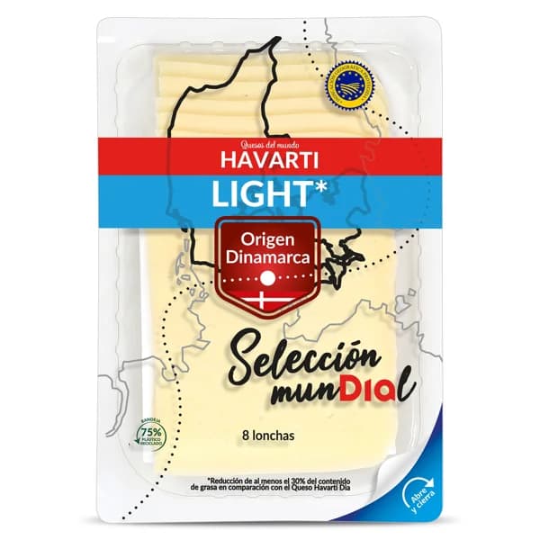 Queso havarti light Selección Mundial de Dia sobre 160 g - 0.16 kg - Imagen del producto en Findit