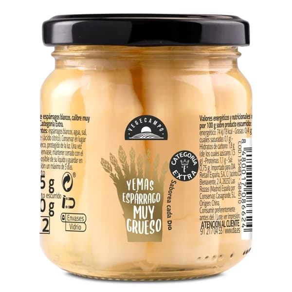 Yemas de espárragos muy gruesos Vegecampo de Dia frasco 110 g - 0.11 kg - Imagen del producto en Findit