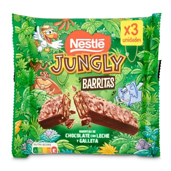 Barritas de chocolate y galleta Nestlé Jungly bolsa 102 g - 0.1 ud - Imagen del producto en Findit