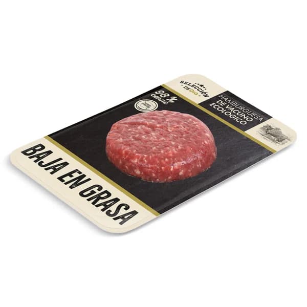 Hamburguesa de vacuno ecológico baja en grasa Selección de Dia bandeja 150 g - 0.15 ud - Imagen del producto en Findit