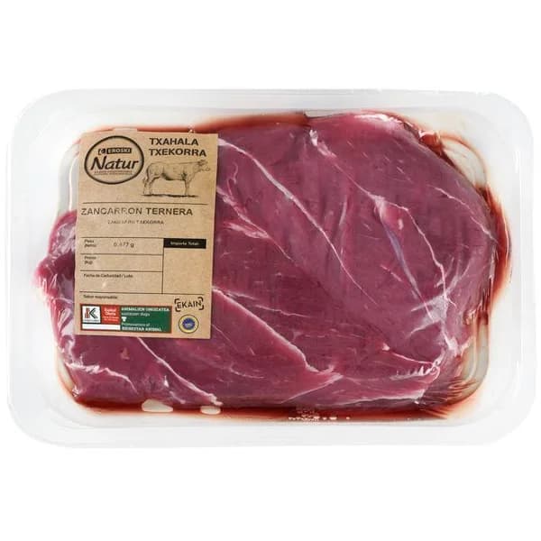 Zancarrón de Ternera EUSKAL OKELA EROSKI Natur, bandeja aprox. 600 g - 0.6 kg - Imagen del producto en Findit
