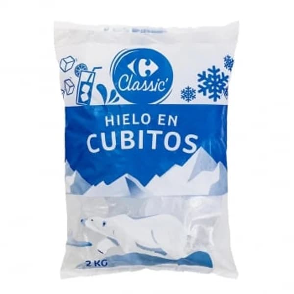 Hielo en cubitos Carrefour Classic' 2 kg. - 2 kg - Imagen del producto en Findit