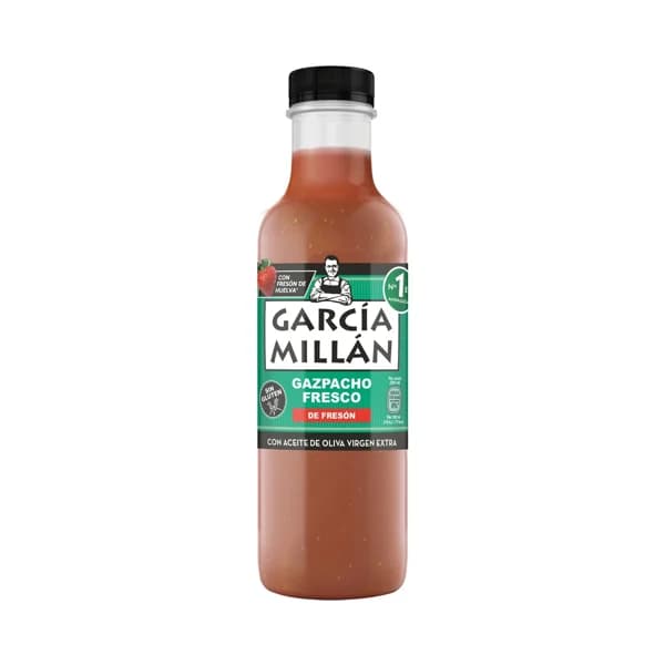 GARCÍA MILLÁN Gazpacho fresco de fresón de Huelva, con aceite de oliva virgen extra 750 ml. - 0.75 l - Imagen del producto en Findit