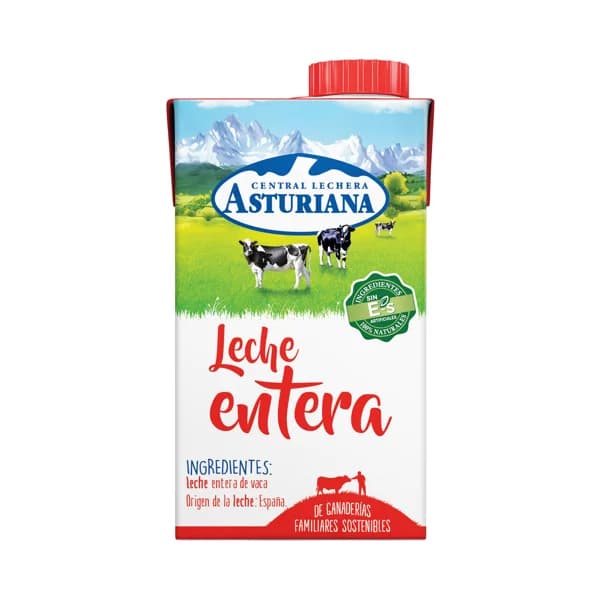 CENTRAL LECHERA ASTURIANA Leche entera de vaca, de origen española 500 ml. - 0.5 l - Imagen del producto en Findit