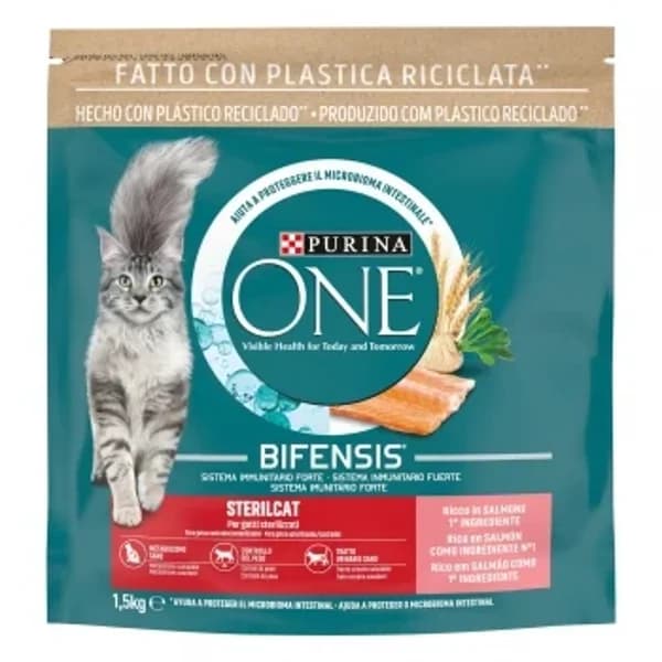 Pienso de salmón y atún para gatos esterilizados Purina One 1,5 kg - 1.5 kg - Imagen del producto en Findit