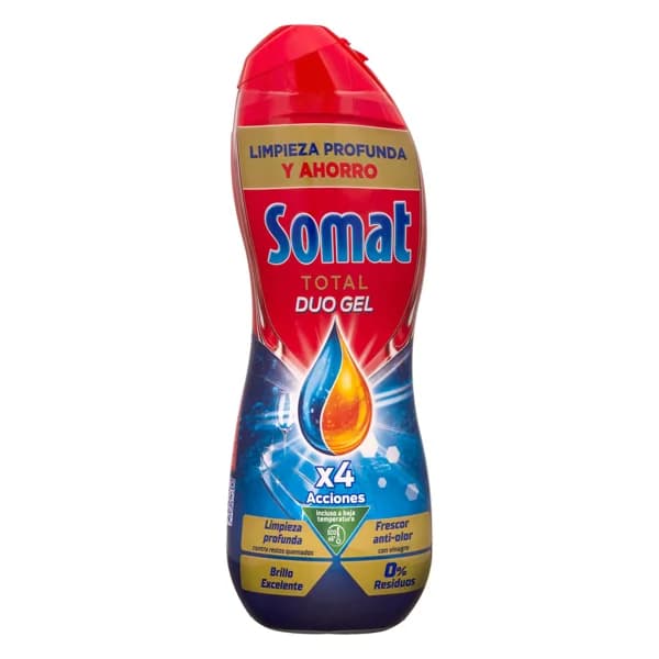 Lavavajillas frescor anti-olor Somat en gel duo - 31.94 ud - Imagen del producto en Findit