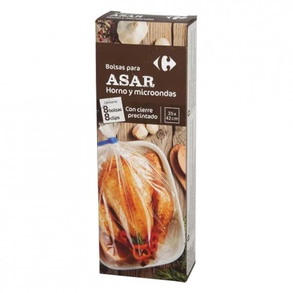Bolsas para asar al horno y microondas Carrefour 8 ud. - 8.22 ud - Imagen del producto en Findit
