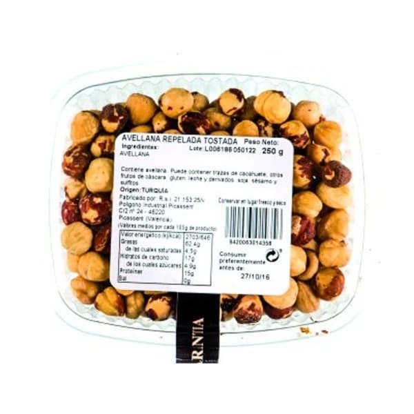 Avellana tostada en tarrina 250 g - 0.25 ud - Imagen del producto en Findit